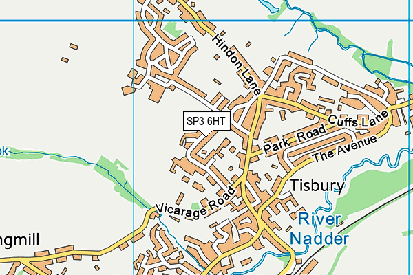SP3 6HT map - OS VectorMap District (Ordnance Survey)