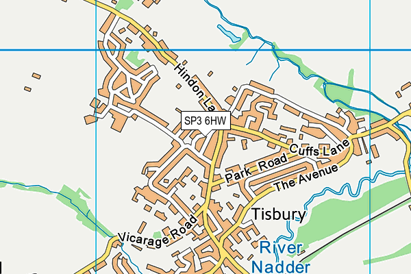SP3 6HW map - OS VectorMap District (Ordnance Survey)
