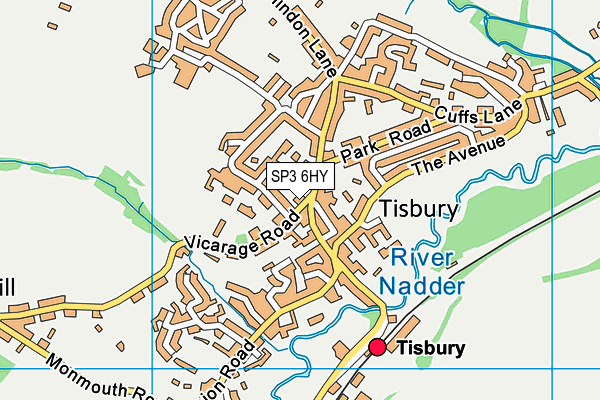 SP3 6HY map - OS VectorMap District (Ordnance Survey)