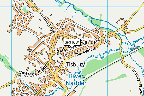 SP3 6JW map - OS VectorMap District (Ordnance Survey)