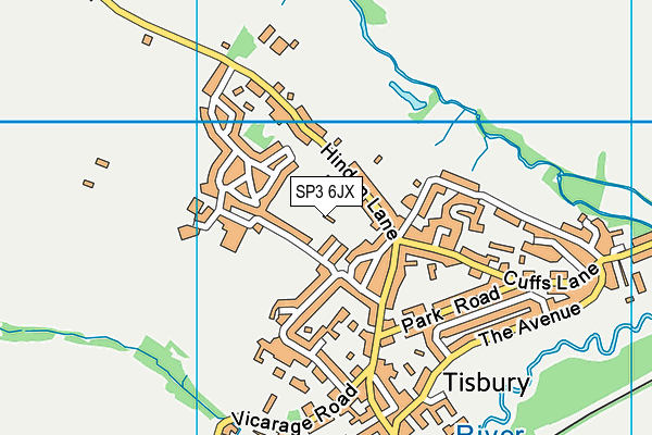 SP3 6JX map - OS VectorMap District (Ordnance Survey)