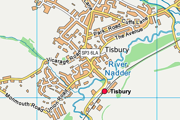 SP3 6LA map - OS VectorMap District (Ordnance Survey)