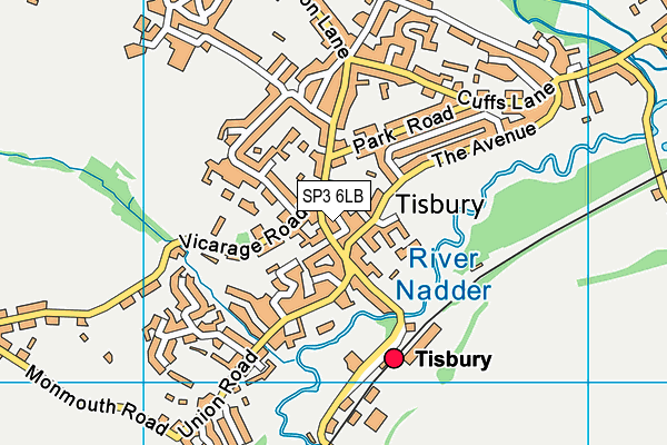 SP3 6LB map - OS VectorMap District (Ordnance Survey)