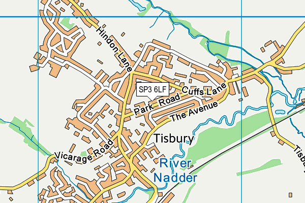 SP3 6LF map - OS VectorMap District (Ordnance Survey)