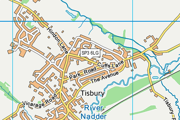 SP3 6LG map - OS VectorMap District (Ordnance Survey)