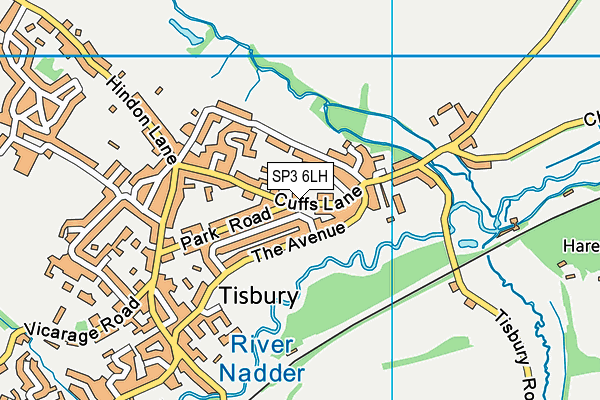 SP3 6LH map - OS VectorMap District (Ordnance Survey)