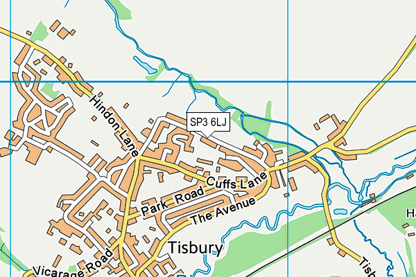 SP3 6LJ map - OS VectorMap District (Ordnance Survey)