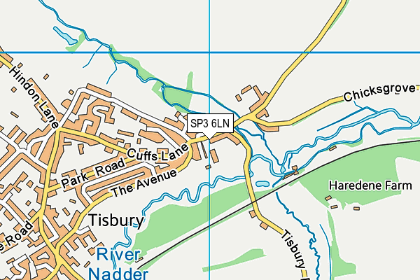 SP3 6LN map - OS VectorMap District (Ordnance Survey)