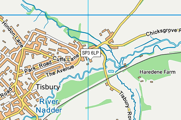 SP3 6LP map - OS VectorMap District (Ordnance Survey)