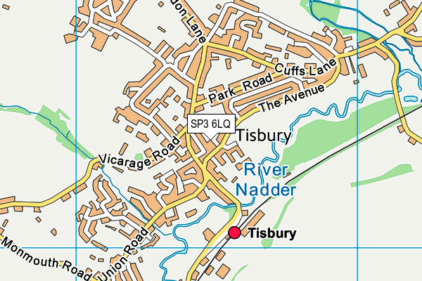 SP3 6LQ map - OS VectorMap District (Ordnance Survey)