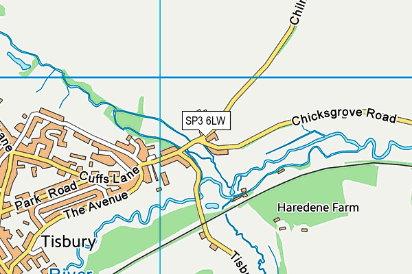 SP3 6LW map - OS VectorMap District (Ordnance Survey)