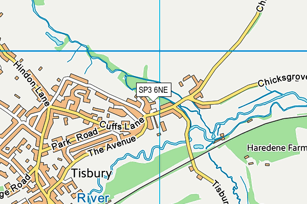 SP3 6NE map - OS VectorMap District (Ordnance Survey)