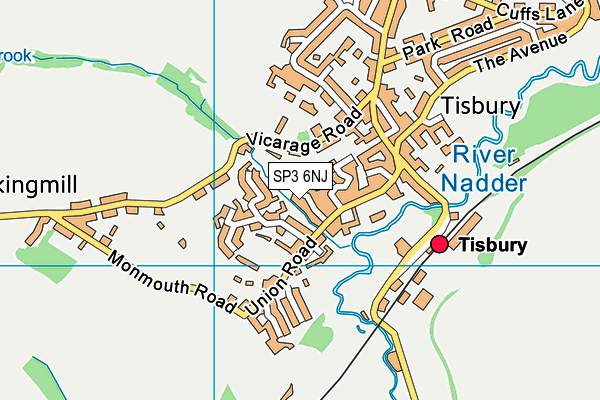 SP3 6NJ map - OS VectorMap District (Ordnance Survey)