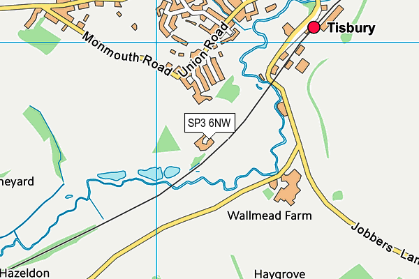 SP3 6NW map - OS VectorMap District (Ordnance Survey)
