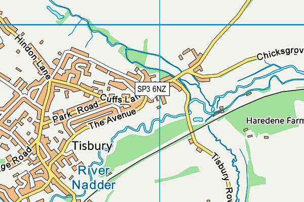SP3 6NZ map - OS VectorMap District (Ordnance Survey)