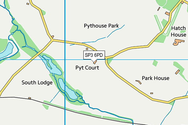 Pythouse Tennis Club map (SP3 6PD) - OS VectorMap District (Ordnance Survey)