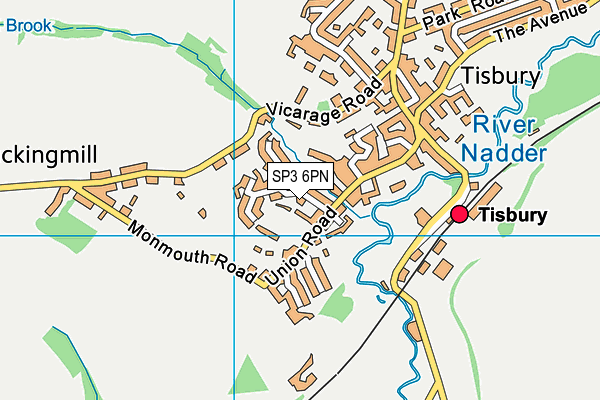 SP3 6PN map - OS VectorMap District (Ordnance Survey)