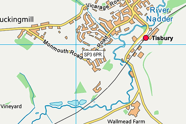SP3 6PR map - OS VectorMap District (Ordnance Survey)
