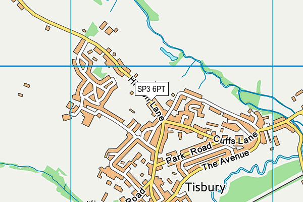 SP3 6PT map - OS VectorMap District (Ordnance Survey)