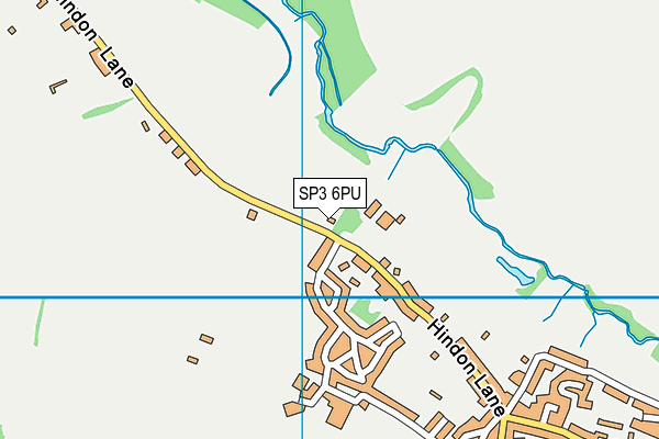 SP3 6PU map - OS VectorMap District (Ordnance Survey)