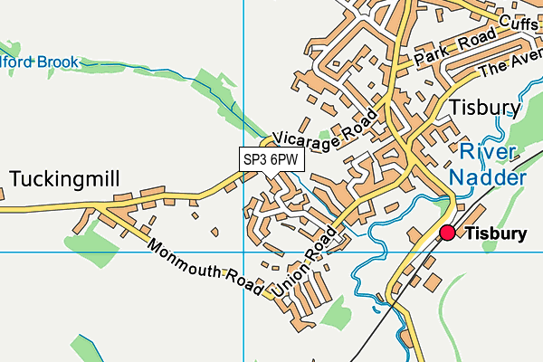 SP3 6PW map - OS VectorMap District (Ordnance Survey)