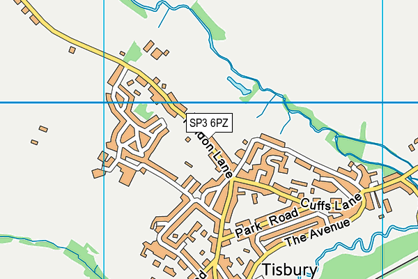 SP3 6PZ map - OS VectorMap District (Ordnance Survey)