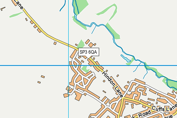 SP3 6QA map - OS VectorMap District (Ordnance Survey)