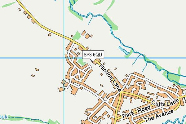 SP3 6QD map - OS VectorMap District (Ordnance Survey)