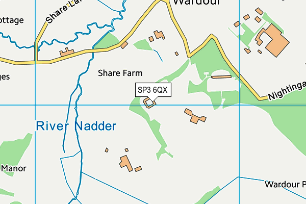 SP3 6QX map - OS VectorMap District (Ordnance Survey)