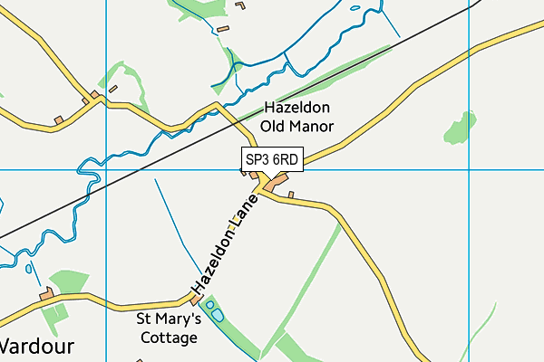 SP3 6RD map - OS VectorMap District (Ordnance Survey)