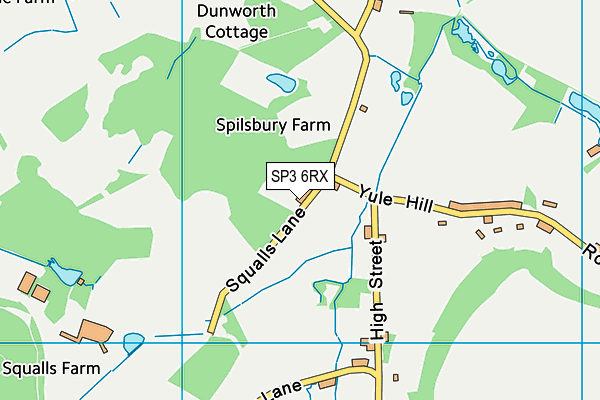 SP3 6RX map - OS VectorMap District (Ordnance Survey)