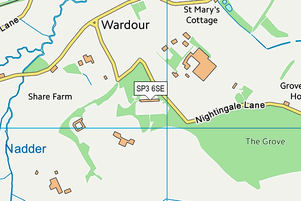 SP3 6SE map - OS VectorMap District (Ordnance Survey)