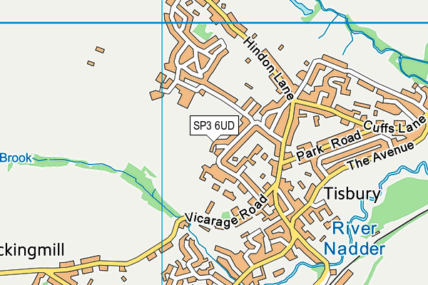 SP3 6UD map - OS VectorMap District (Ordnance Survey)