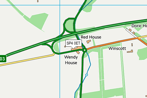 SP4 0ET map - OS VectorMap District (Ordnance Survey)