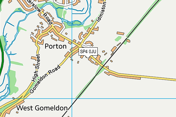 SP4 0JU map - OS VectorMap District (Ordnance Survey)