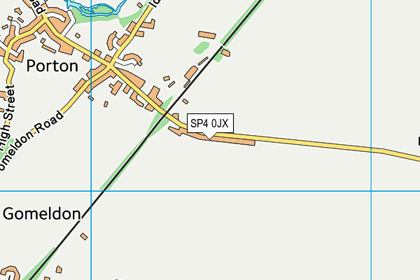 SP4 0JX map - OS VectorMap District (Ordnance Survey)