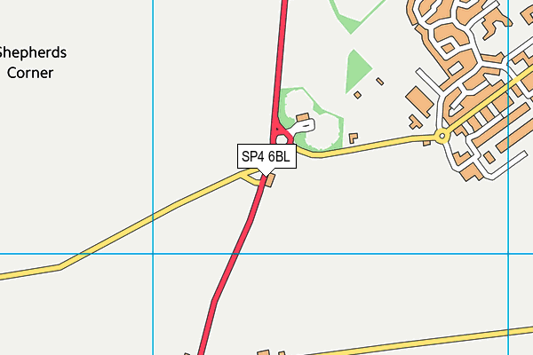 SP4 6BL map - OS VectorMap District (Ordnance Survey)