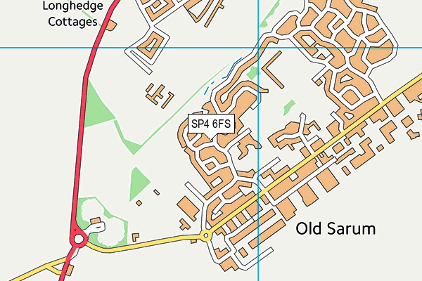 SP4 6FS map - OS VectorMap District (Ordnance Survey)