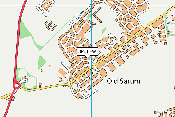 SP4 6FW map - OS VectorMap District (Ordnance Survey)