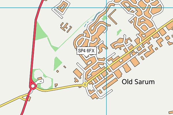 SP4 6FX map - OS VectorMap District (Ordnance Survey)