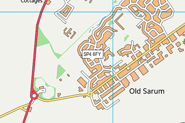 SP4 6FY map - OS VectorMap District (Ordnance Survey)