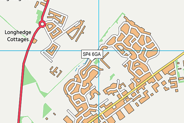 SP4 6GA map - OS VectorMap District (Ordnance Survey)
