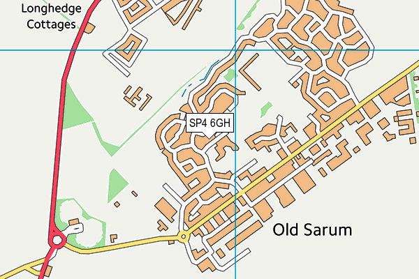 Old Sarum Primary School map (SP4 6GH) - OS VectorMap District (Ordnance Survey)