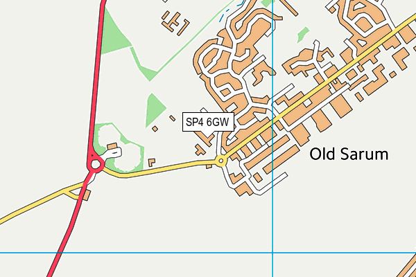 SP4 6GW map - OS VectorMap District (Ordnance Survey)