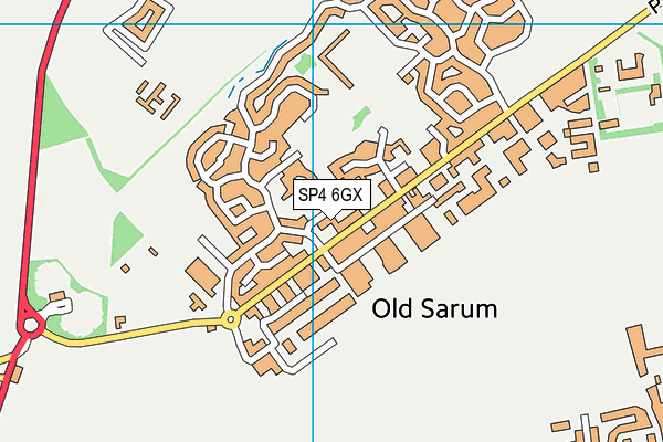 SP4 6GX map - OS VectorMap District (Ordnance Survey)