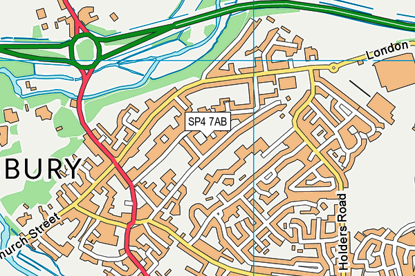 SP4 7AB map - OS VectorMap District (Ordnance Survey)