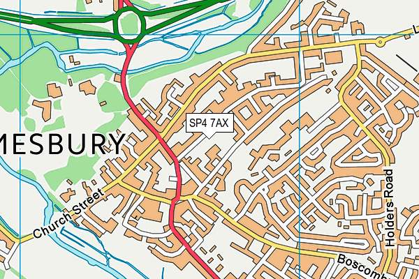 Amesbury Church of England Voluntary Controlled Primary School map (SP4 7AX) - OS VectorMap District (Ordnance Survey)