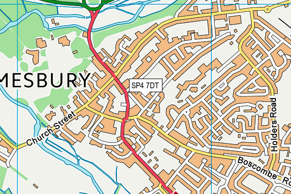 SP4 7DT map - OS VectorMap District (Ordnance Survey)