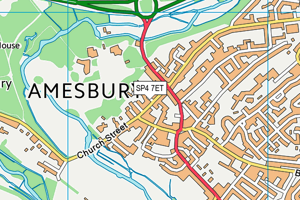 SP4 7ET map - OS VectorMap District (Ordnance Survey)