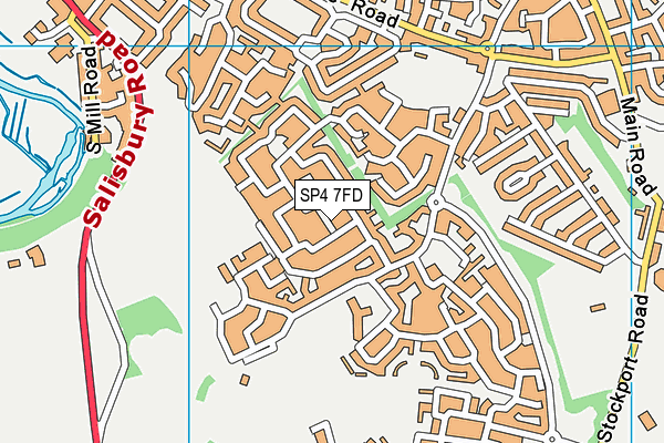 SP4 7FD map - OS VectorMap District (Ordnance Survey)